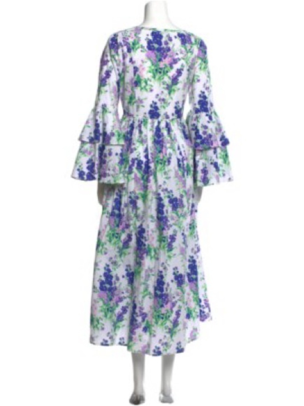 Batsheva Blue and Green Marie Antoinette Dress - Picture 5 of 6